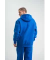 ERKEK Double Oversize Kapşonlu Basic SweatShirt - Mavi