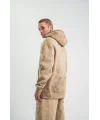 ERKEK Double Oversize Kapşonlu Yıkamalı SweatShirt - Bej