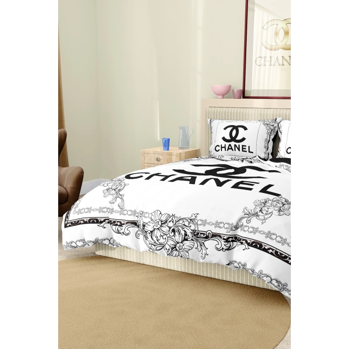 Marka Nevresim Takımı Çift Kişilik Pamuklu Saten Kumaş 6 Parça 3D Dijital Baskı Duvet Cover Set