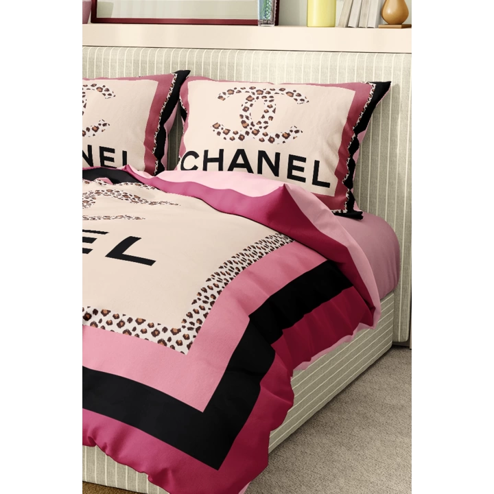 Marka Nevresim Takımı Çift Kişilik Pamuklu Saten Kumaş 6 Parça 3D Dijital Baskı Duvet Cover Set Model No:18