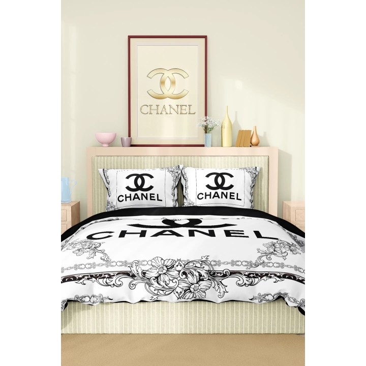 Marka Nevresim Takımı Çift Kişilik Pamuklu Saten Kumaş 6 Parça 3D Dijital Baskı Duvet Cover Set
