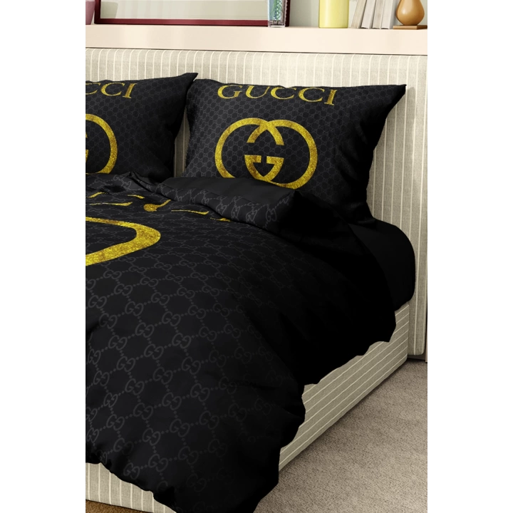 Marka Nevresim Takımı Çift Kişilik Pamuklu Saten Kumaş 6 Parça 3D Dijital Baskı Duvet Cover Set Model No:57