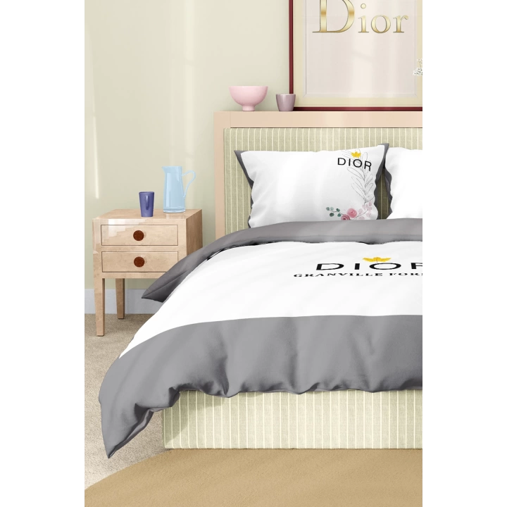 Marka Nevresim Takımı Çift Kişilik Pamuklu Saten Kumaş 6 Parça 3D Dijital Baskı Duvet Cover Set Model No:47