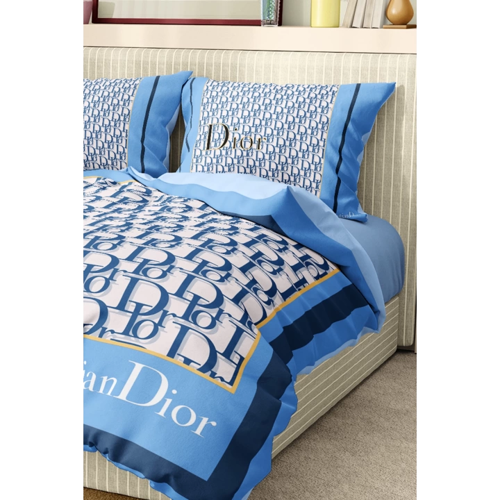 Marka Nevresim Takımı Çift Kişilik Pamuklu Saten Kumaş 6 Parça 3D Dijital Baskı Duvet Cover Set Model No:40