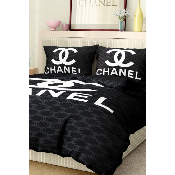 Marka Nevresim Takımı Çift Kişilik Pamuklu Saten Kumaş 6 Parça 3D Dijital Baskı Duvet Cover Set Model No:34