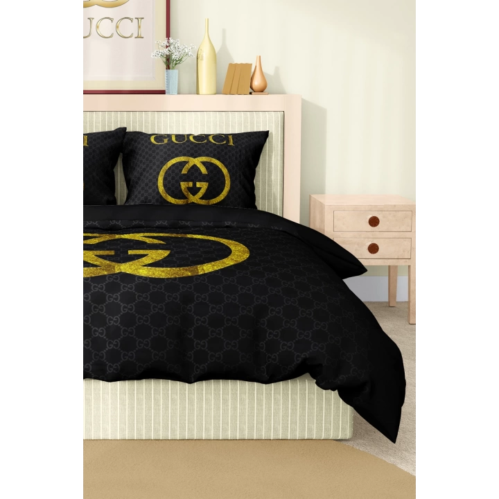 Marka Nevresim Takımı Çift Kişilik Pamuklu Saten Kumaş 6 Parça 3D Dijital Baskı Duvet Cover Set Model No:57