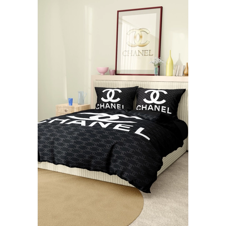 Marka Nevresim Takımı Çift Kişilik Pamuklu Saten Kumaş 6 Parça 3D Dijital Baskı Duvet Cover Set Model No:34