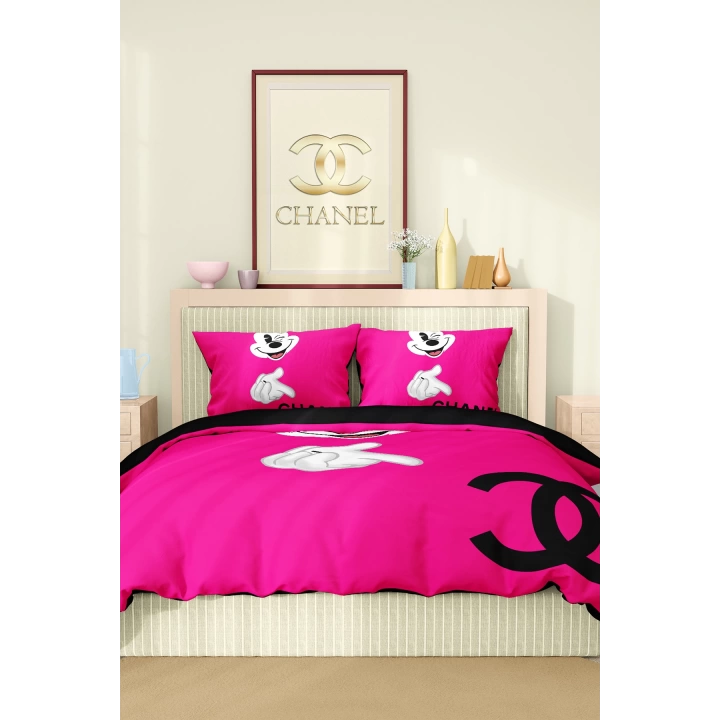 Marka Nevresim Takımı Çift Kişilik Pamuklu Saten Kumaş 6 Parça 3D Dijital Baskı Duvet Cover Set