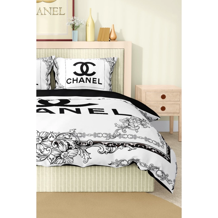 Marka Nevresim Takımı Çift Kişilik Pamuklu Saten Kumaş 6 Parça 3D Dijital Baskı Duvet Cover Set