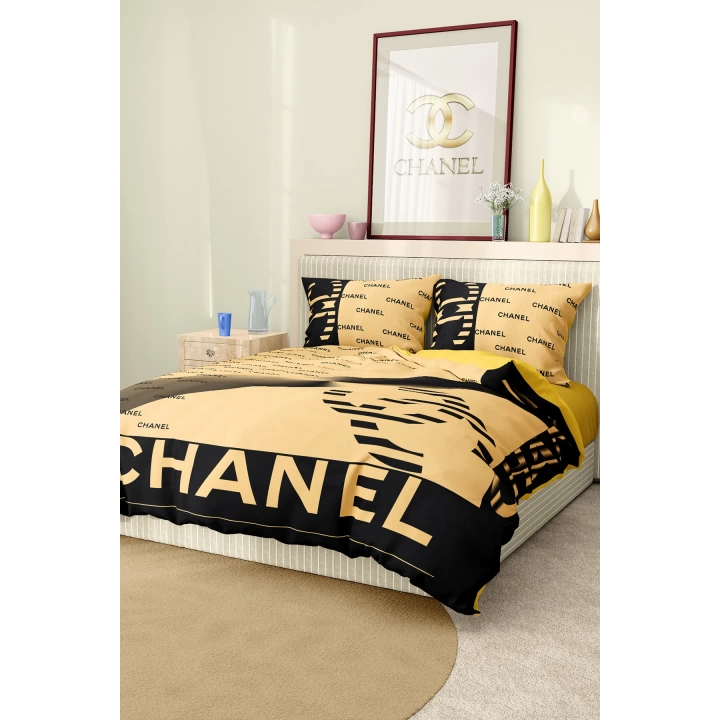 Marka Nevresim Takımı Çift Kişilik Pamuklu Saten Kumaş 6 Parça 3D Dijital Baskı Duvet Cover Set