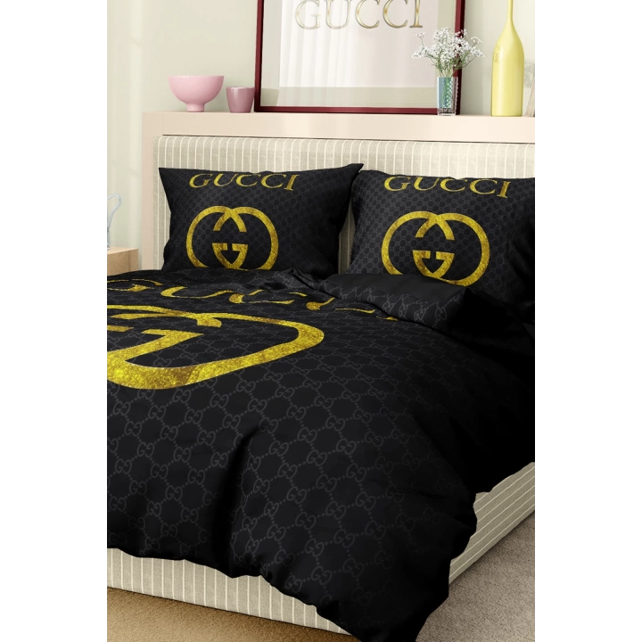 Marka Nevresim Takımı Çift Kişilik Pamuklu Saten Kumaş 6 Parça 3D Dijital Baskı Duvet Cover Set Model No:57