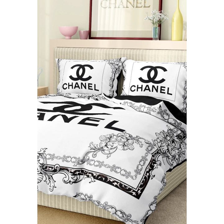 Marka Nevresim Takımı Çift Kişilik Pamuklu Saten Kumaş 6 Parça 3D Dijital Baskı Duvet Cover Set