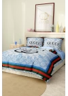 Marka Nevresim Takımı Çift Kişilik Pamuklu Saten Kumaş 6 Parça 3D Dijital Baskı Duvet Cover Set Model No:51