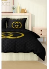 Marka Nevresim Takımı Çift Kişilik Pamuklu Saten Kumaş 6 Parça 3D Dijital Baskı Duvet Cover Set Model No:57