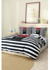 Marka Nevresim Takımı Çift Kişilik Pamuklu Saten Kumaş 6 Parça 3D Dijital Baskı Duvet Cover Set