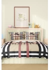 Marka Nevresim Takımı Çift Kişilik Pamuklu Saten Kumaş 6 Parça 3D Dijital Baskı Duvet Cover Set Model No:12