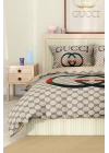 Marka Nevresim Takımı Çift Kişilik Pamuklu Saten Kumaş 6 Parça 3D Dijital Baskı Duvet Cover Set Model No:52