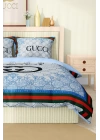 Marka Nevresim Takımı Çift Kişilik Pamuklu Saten Kumaş 6 Parça 3D Dijital Baskı Duvet Cover Set Model No:51