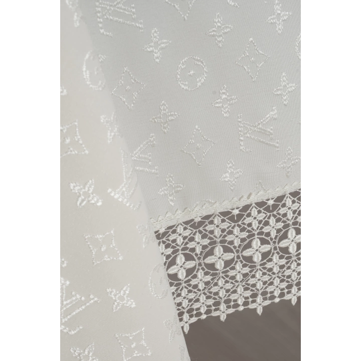 Louis Vuitton Masa Örtüsü 160*220 Cm BRODE GÜPÜRLÜ KDK İplik Özel Jakar Dokuma Dertsiz Leke Tutmaz Özel Kutulu