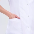 Kadın Gömlek Yaka Ceket Boy Kısa Kollu Doktor - Öğretmen Önlüğü
