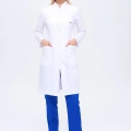 Kadın Hakim Yaka Uzun Boy Doktor - Öğretmen Önlüğü