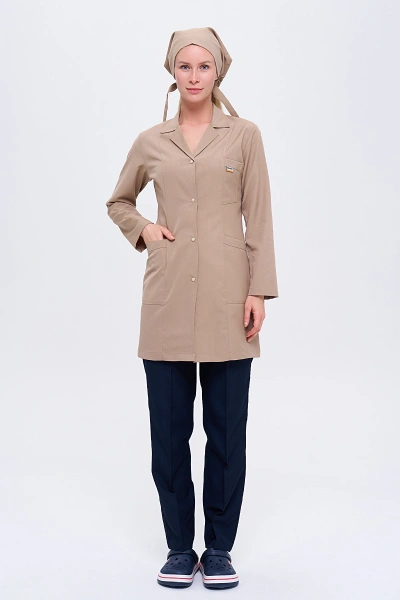 Kadın Personel Önlüğü ve Pantolon + Boneli - 3 lü Set
