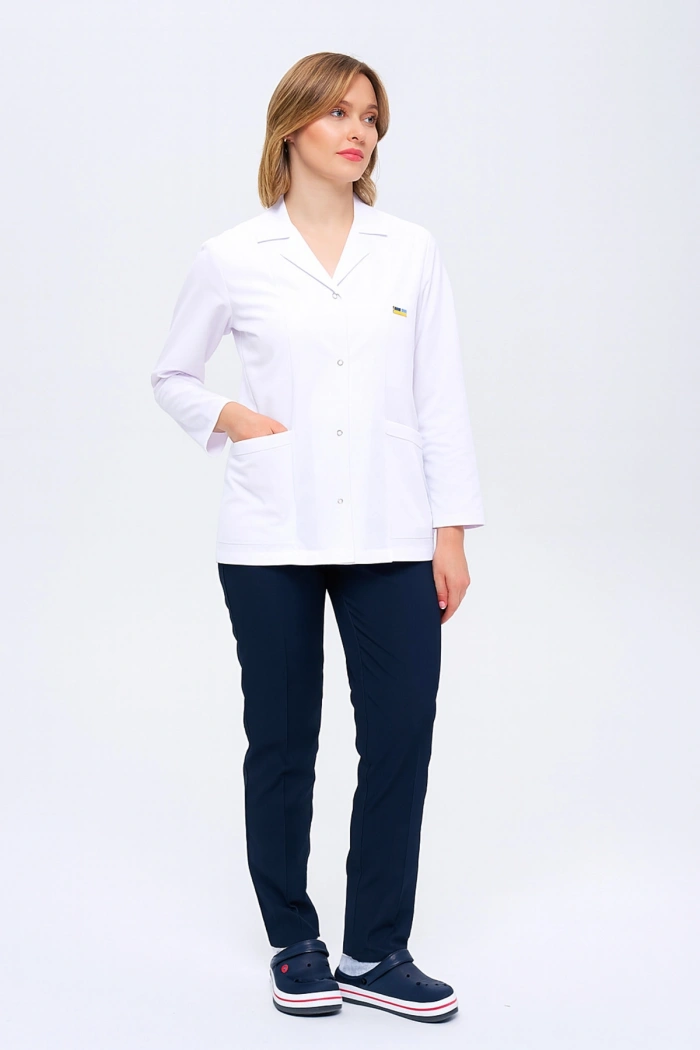 Kadın Gömlek Yaka Ceket Boy Doktor - Öğretmen Önlüğü