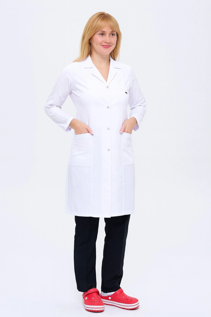 Kadın Gömlek Yaka Uzun Boy Doktor - Öğretmen Önlüğü