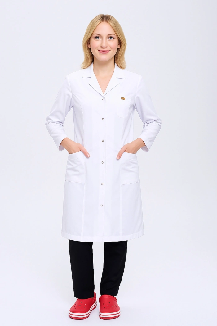 Kadın Gömlek Yaka Tesettür Boy Doktor - Öğretmen Önlüğü