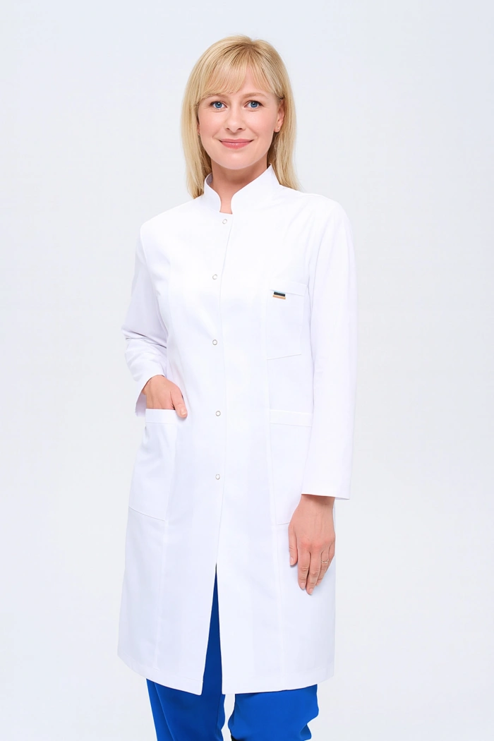 Kadın Hakim Yaka Uzun Boy Doktor - Öğretmen Önlüğü