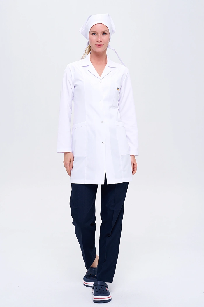 Kadın Personel Önlüğü ve Pantolon + Boneli - 3 lü Set
