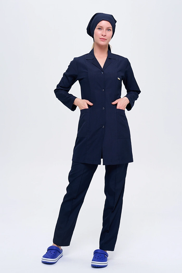 Kadın Personel Önlüğü ve Pantolon + Boneli - 3 lü Set