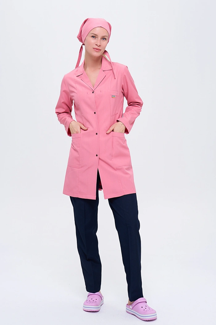 Kadın Personel Önlüğü ve Pantolon + Boneli - 3 lü Set