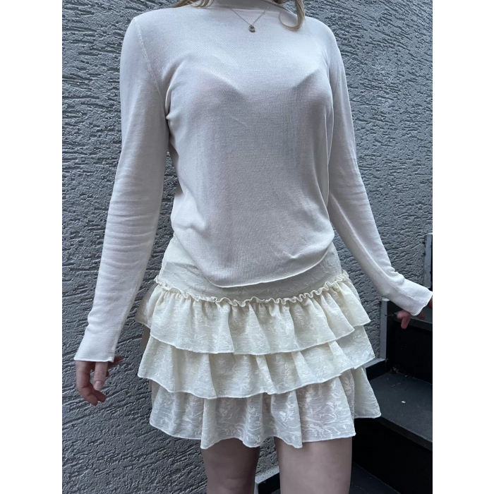 Butter Yellow Fırfırlı Mimi Etek