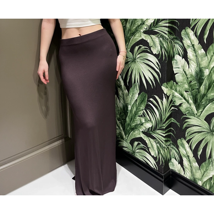 Yırtmaçlı Kahve Etek