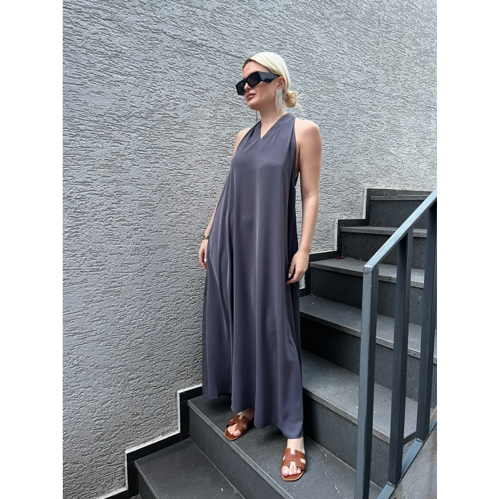 Şık Elbise Antrasit, Nar Çiçeği