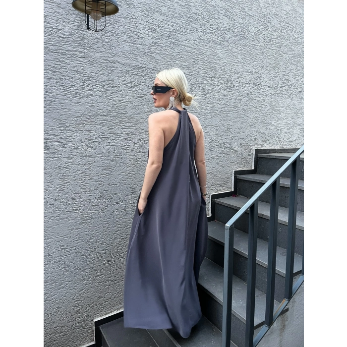 Şık Elbise Antrasit, Nar Çiçeği