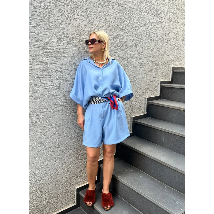 Bebe Mavisi Short Takım