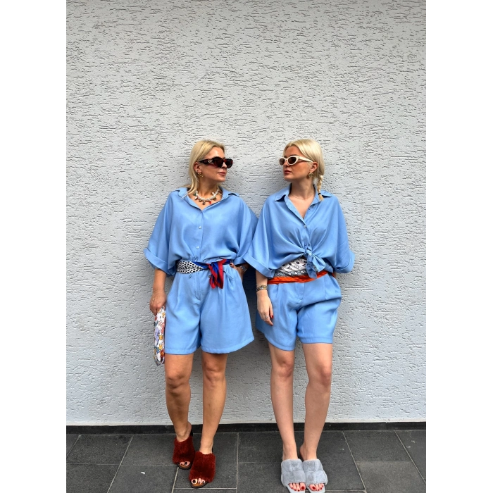 Bebe Mavisi Short Takım