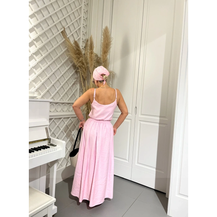 Toz Pembe Etekli Blüz