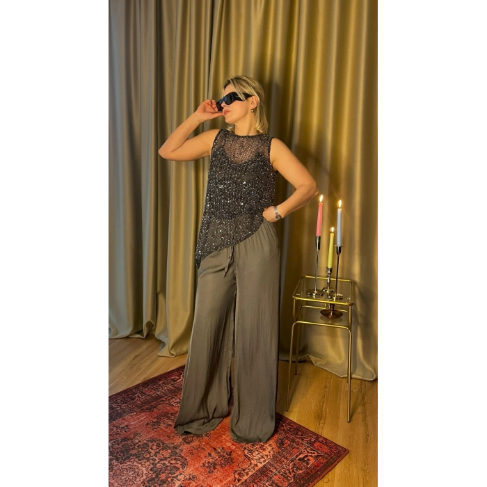 Dökümlü Pantalon