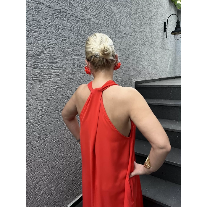 Şık Elbise Antrasit, Nar Çiçeği