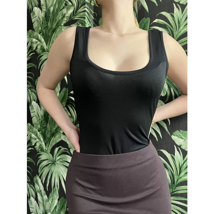 U Yakalı Askılı,Cıtcıtlı Body Siyah,Butter Yellow,Ekru