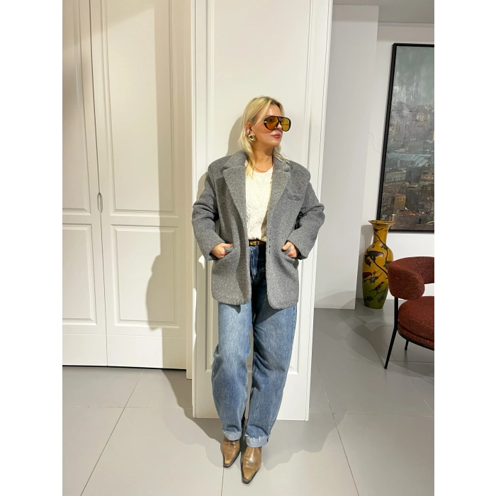 Antrasit Kaşe Ceket