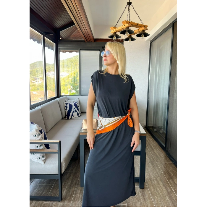 Antrasit Modal Elbise
