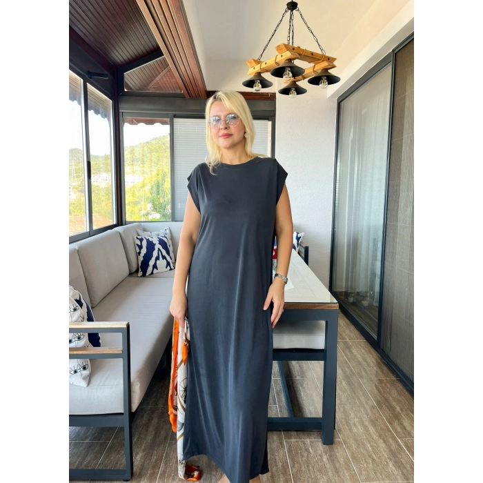 Antrasit Modal Elbise