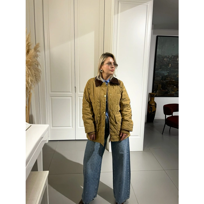 Camel Barbour Model Kapitone Mont