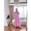 İp Askılı Pembe Elbise