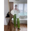 Saten Yeşil Pantolon