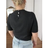 Sırtı Düğmeli Kısa Kollu Triko